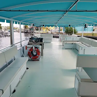 Charter boat deck